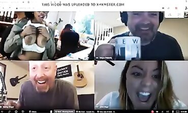 Busty Office Dame Stays Nude On Video Call