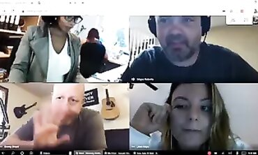 Busty Office Dame Stays Nude On Video Call