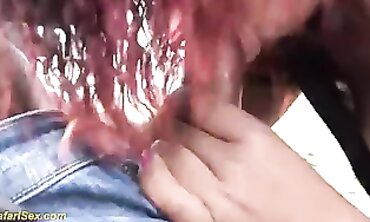 Black Stepsister's First Outdoor Backseat Fuck