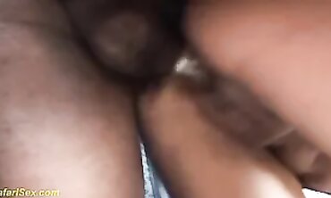 Black Stepsister's First Outdoor Backseat Fuck