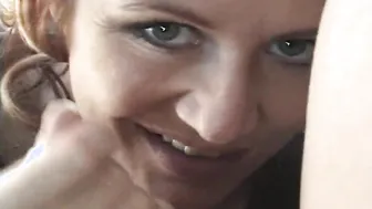 Renee LaRue Gives a Deepthroat Blowjob