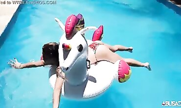 Candy and Joy Enjoy a Sexy Pool Session in Brazil