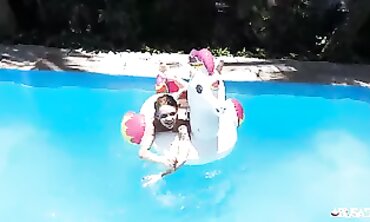 Candy and Joy Enjoy a Sexy Pool Session in Brazil