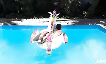 Candy and Joy Enjoy a Sexy Pool Session in Brazil