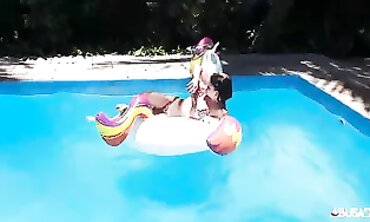 Candy and Joy Enjoy a Sexy Pool Session in Brazil
