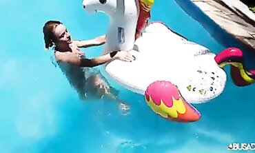 Candy and Joy Enjoy a Sexy Pool Session in Brazil