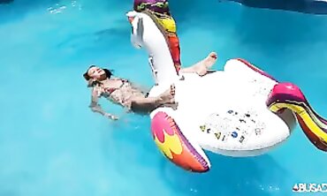 Candy and Joy Enjoy a Sexy Pool Session in Brazil