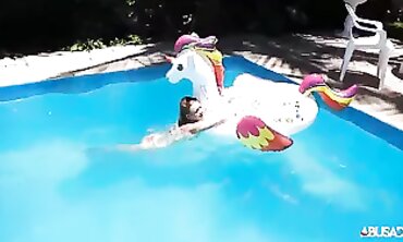 Candy and Joy Enjoy a Sexy Pool Session in Brazil