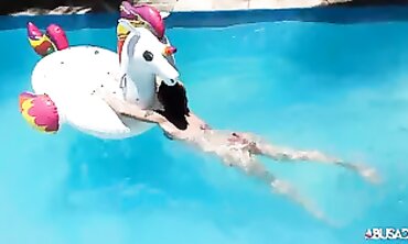 Candy and Joy Enjoy a Sexy Pool Session in Brazil