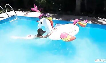 Candy and Joy Enjoy a Sexy Pool Session in Brazil