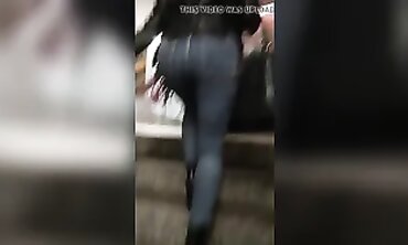 Sexy Amateur in Denim with a Wondrous Big Ass