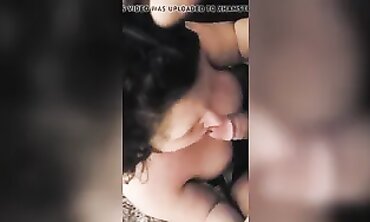 Amateur MILF Gags on Daddy's Huge Dick