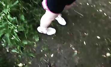 Redhead Amateur Outdoor Orgy with Blowjob and Cum Swallowing