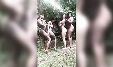 Photoshoot: 4 African Strippers Show Off Big Asses