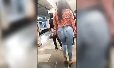 Rica: Big Latina Ass in Tight Jeans on the Subway