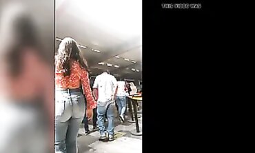 Rica: Big Latina Ass in Tight Jeans on the Subway