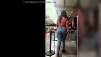 Rica: Big Latina Ass in Tight Jeans on the Subway
