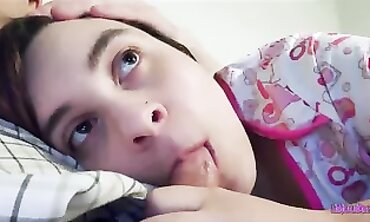 Watching Cartoons While Sucking His Tiny Cock