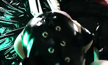 Eva Latex POV Blowjob in Pink Leggings and High Heels