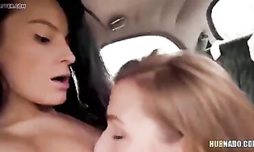 Alexis Crystal And Lexi Dona Get It On In A Taxi