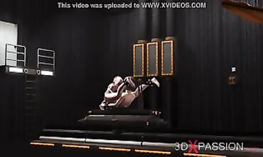 Queen Humps Gagged Petite Sub in Rough BDSM Prison Sex