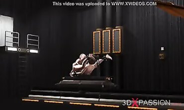 Queen Humps Gagged Petite Sub in Rough BDSM Prison Sex