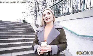 Blonde College Babe Gets Cash For POV Fuck With Stranger