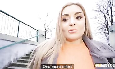 Blonde College Babe Gets Cash For POV Fuck With Stranger