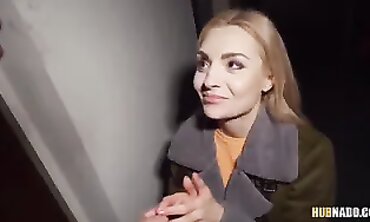 Blonde College Babe Gets Cash For POV Fuck With Stranger