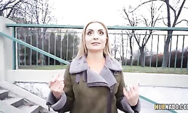 Blonde College Babe Gets Cash For POV Fuck With Stranger