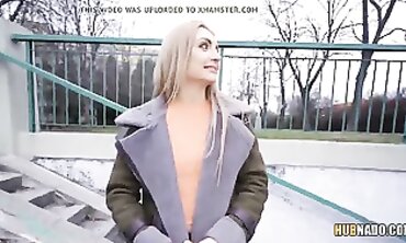 Blonde College Babe Gets Cash For POV Fuck With Stranger