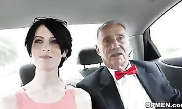 Petite Alex Harper Gets Anal in a Threesome with Older Men
