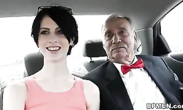 Petite Alex Harper Gets Anal in a Threesome with Older Men