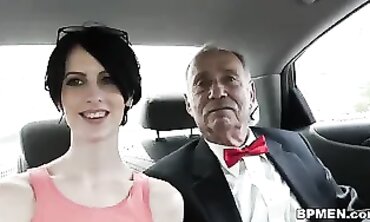 Petite Alex Harper Gets Anal in a Threesome with Older Men