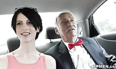 Petite Alex Harper Gets Anal in a Threesome with Older Men