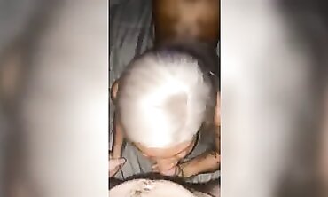 Blonde British Amateur Gives a Deepthroat Blowjob