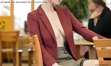 Big Tits Milf Slave Exposed in Public