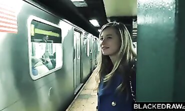Blonde Teen's First Time Fucked Hard By A Huge Black Dick In Interracial Porn
