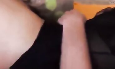 Lucky Stepbro Can't Stop Massaging the MILF on the Sofa