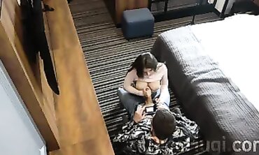 Sweetie Brunette's First Hardcore Date with a Big Cock