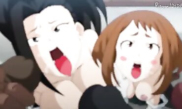 My Hero Academia" Animated Parody - Group Sex Party with Gaping Girls!
