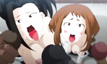 My Hero Academia" Animated Parody - Group Sex Party with Gaping Girls!