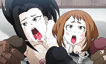 My Hero Academia" Animated Parody - Group Sex Party with Gaping Girls!