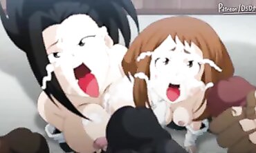 My Hero Academia" Animated Parody - Group Sex Party with Gaping Girls!
