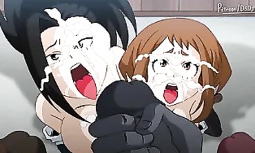 My Hero Academia" Animated Parody - Group Sex Party with Gaping Girls!