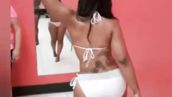 AaronaLopez LuvMeSumCurves Strips in a Bikini
