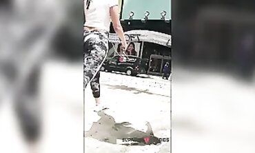 Chasing That PHAT Ass White Girl In Leggings
