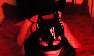 Eva Latex: Rough POV Blowjob & Deepthroat with Masked Catwoman