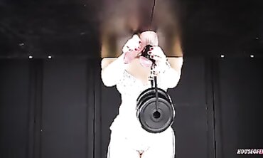 Female Dominatrix Jerks Off Her Man's Ball Sack - She Makes Him Scream