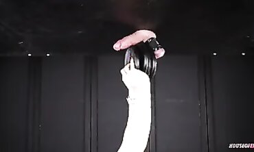 Female Dominatrix Jerks Off Her Man's Ball Sack - She Makes Him Scream
